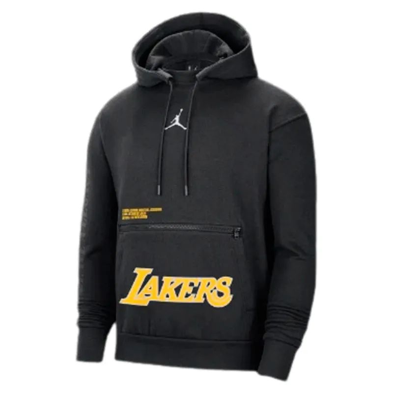 LAKERS JORDAN FLEECE PULLOVER STATEMENT HOODIE BLACK