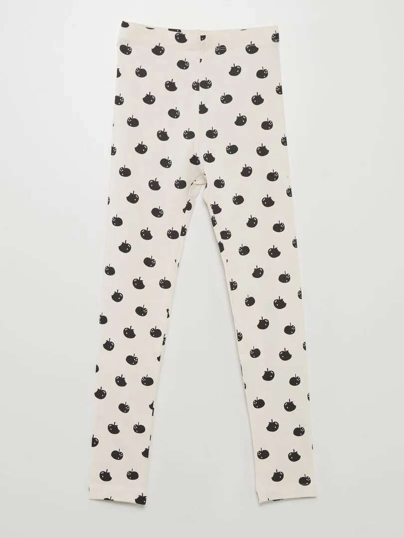 LEGGING LARGO CON MOTIVO  ROSA