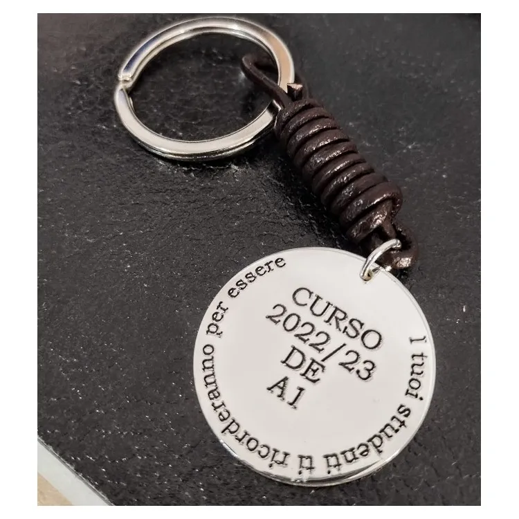 Llavero para profesores personalizado de plata  fabricación artesanal
