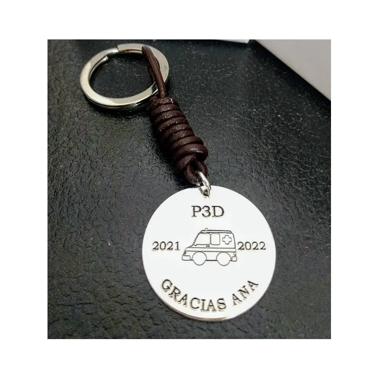 Llavero para profesores personalizado de plata  fabricación artesanal