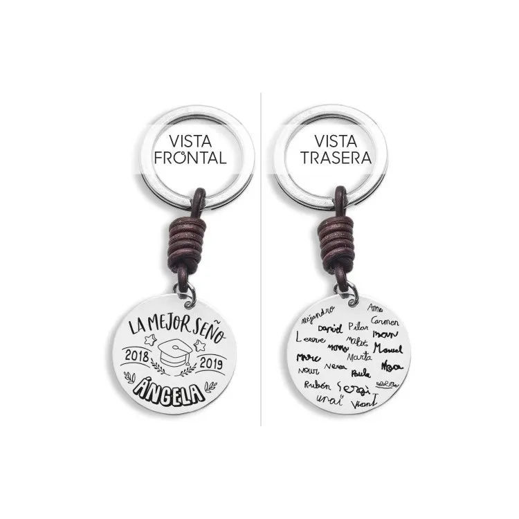 Llavero para profesores personalizado de plata  fabricación artesanal