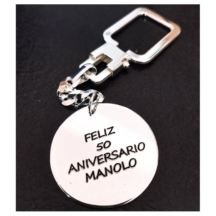 Llavero personalizado de plata  fabricación artesanal