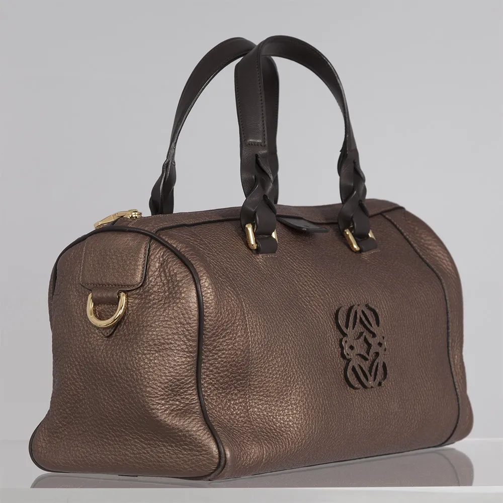 Loewe Bolso Satchel Piel Ocre