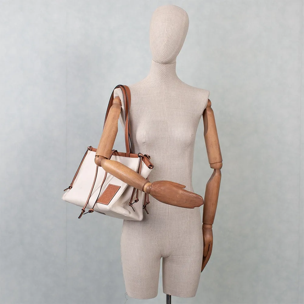 Loewe Bolso Tote Cushion Lona y Piel