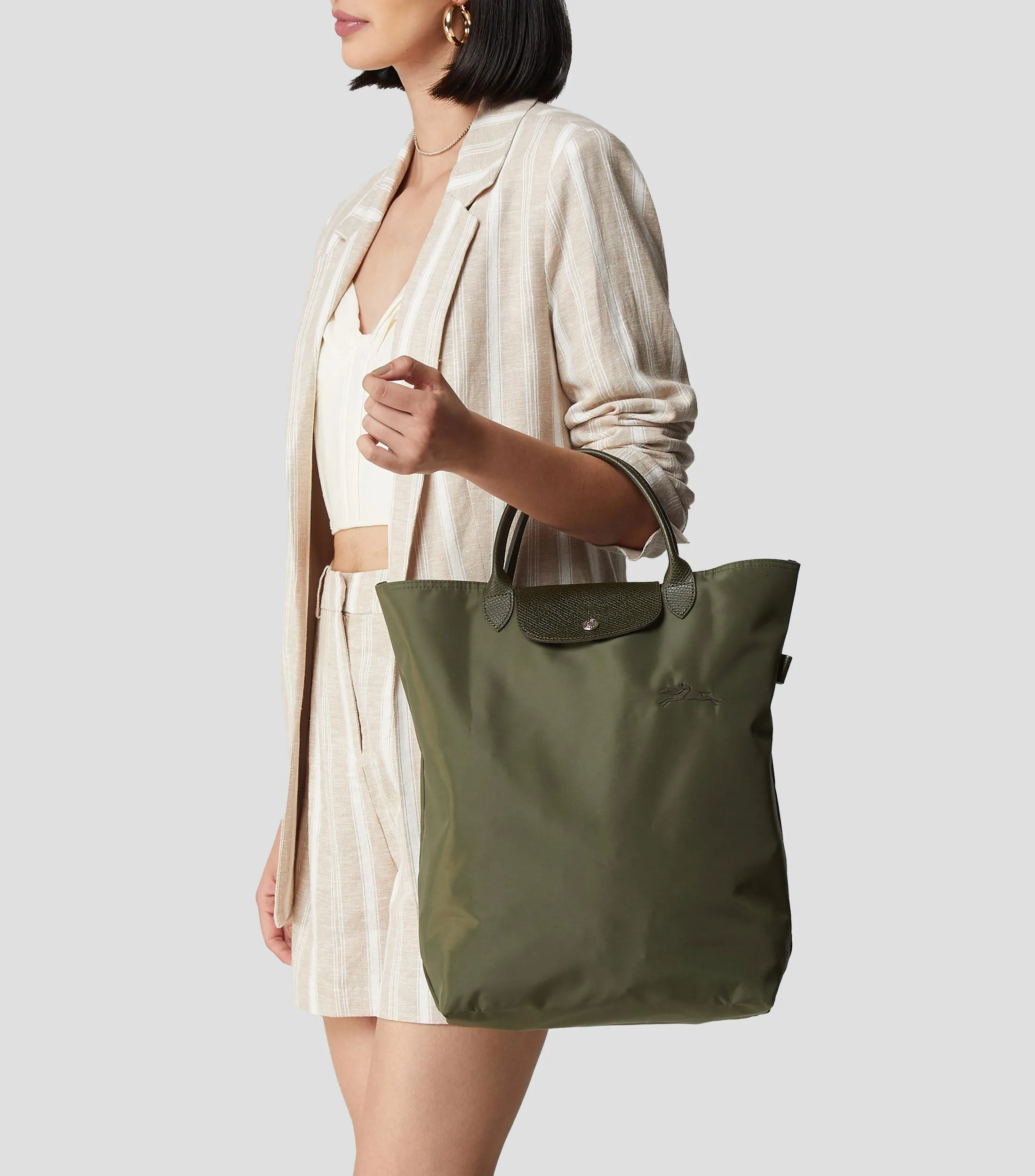 Longchamp Bolso satchel liso Mujer