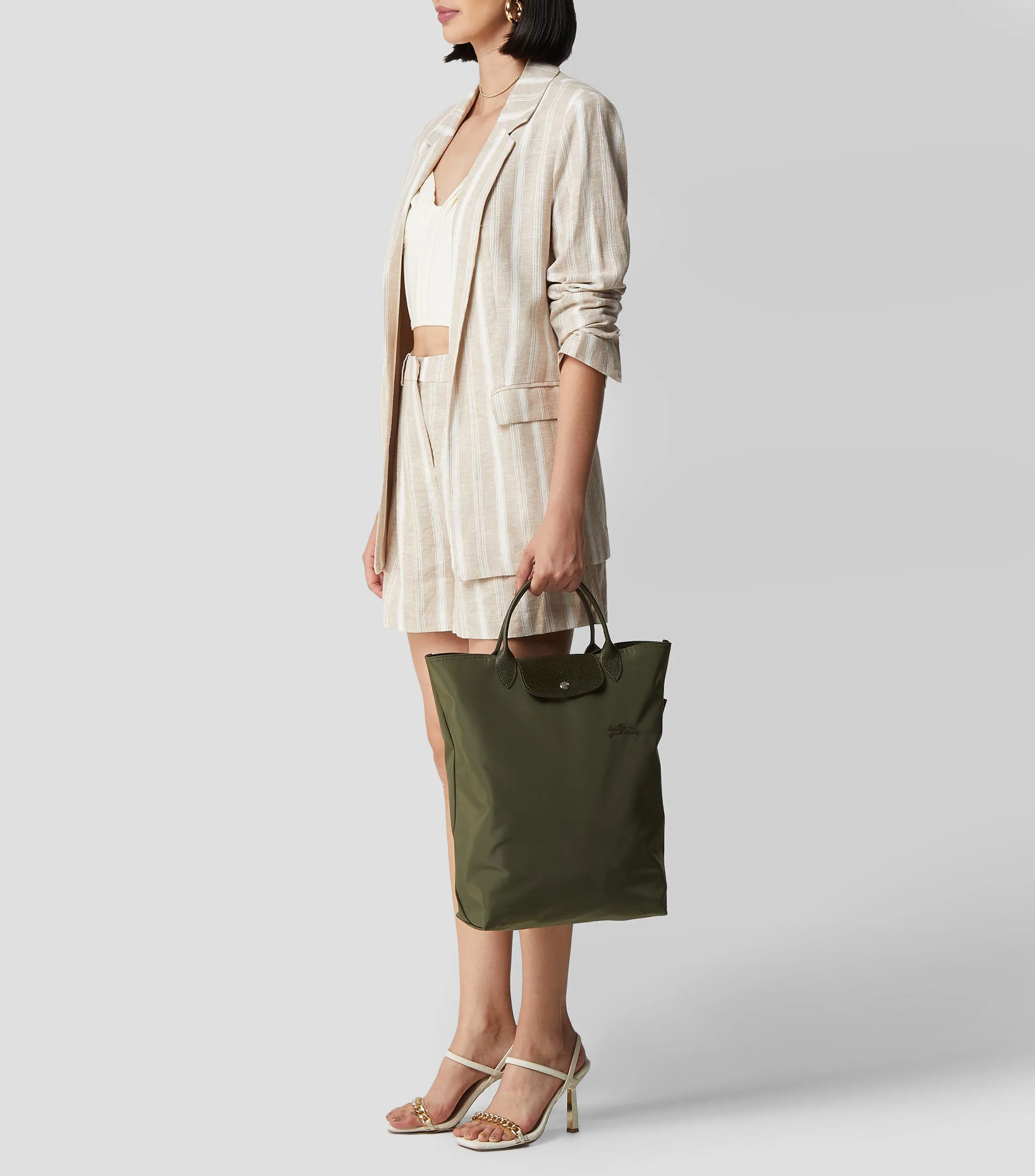 Longchamp Bolso satchel liso Mujer
