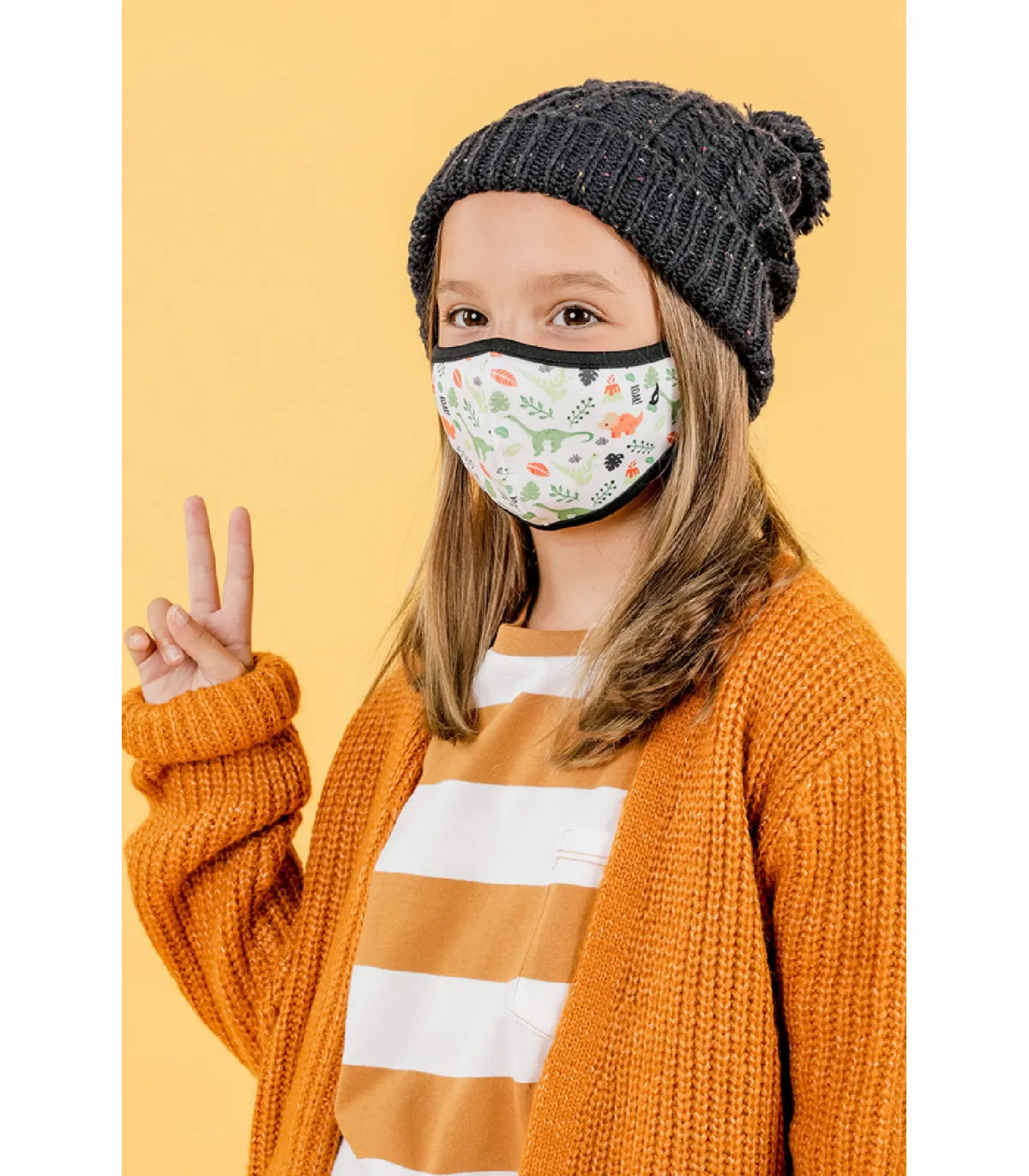 MASCARILLA ABBACINO KIDS BLANCA CON DINOSAURIOS  9027940