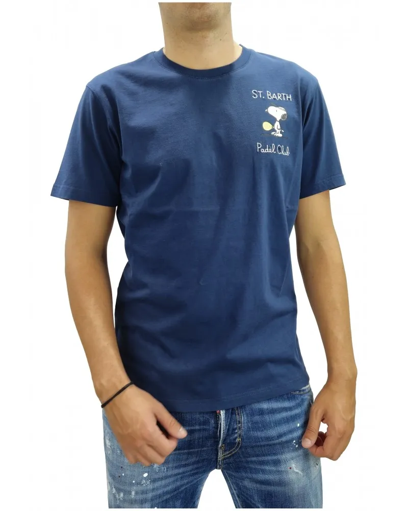 MC2 SAINT BARTH  CAMISETA ESTAMPADO SNOOPY PADEL CON LOGO BORDADO COLOR AZUL