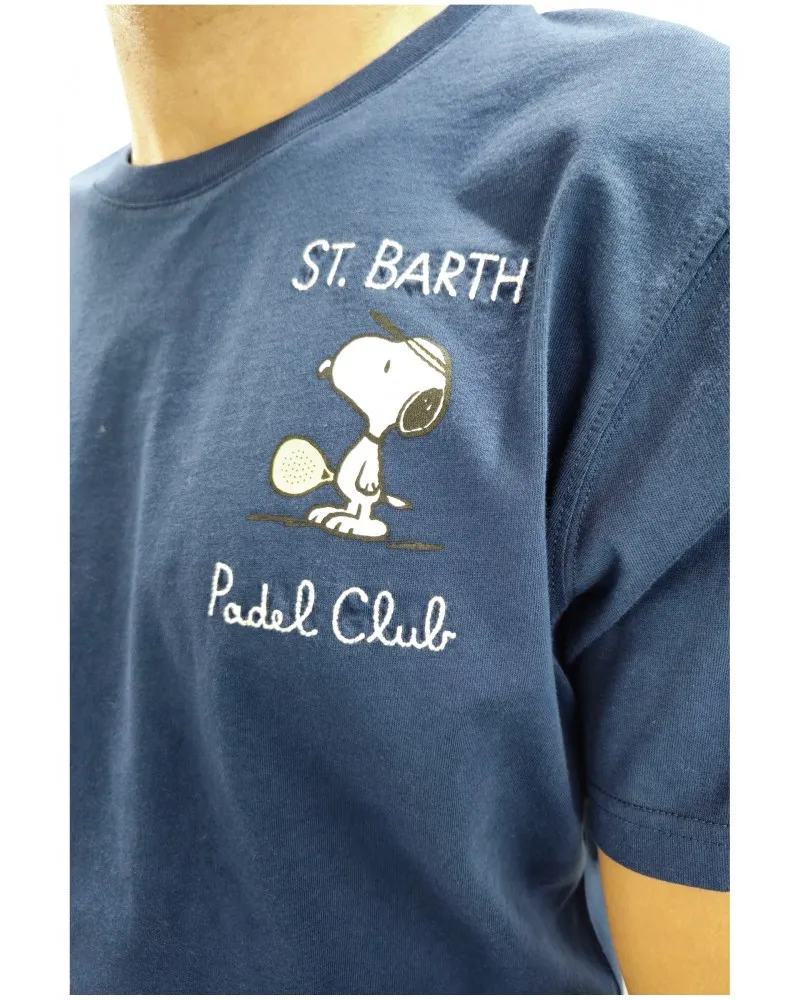 MC2 SAINT BARTH  CAMISETA ESTAMPADO SNOOPY PADEL CON LOGO BORDADO COLOR AZUL
