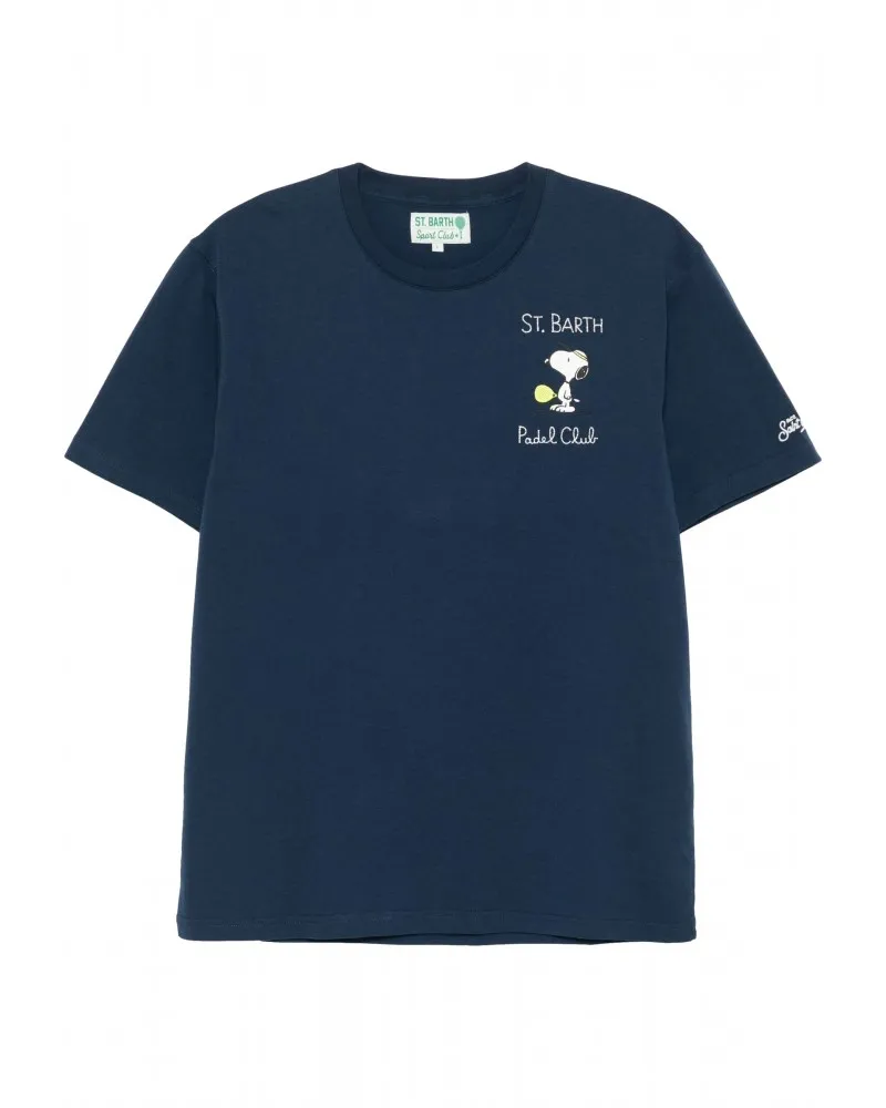 MC2 SAINT BARTH  CAMISETA ESTAMPADO SNOOPY PADEL CON LOGO BORDADO COLOR AZUL