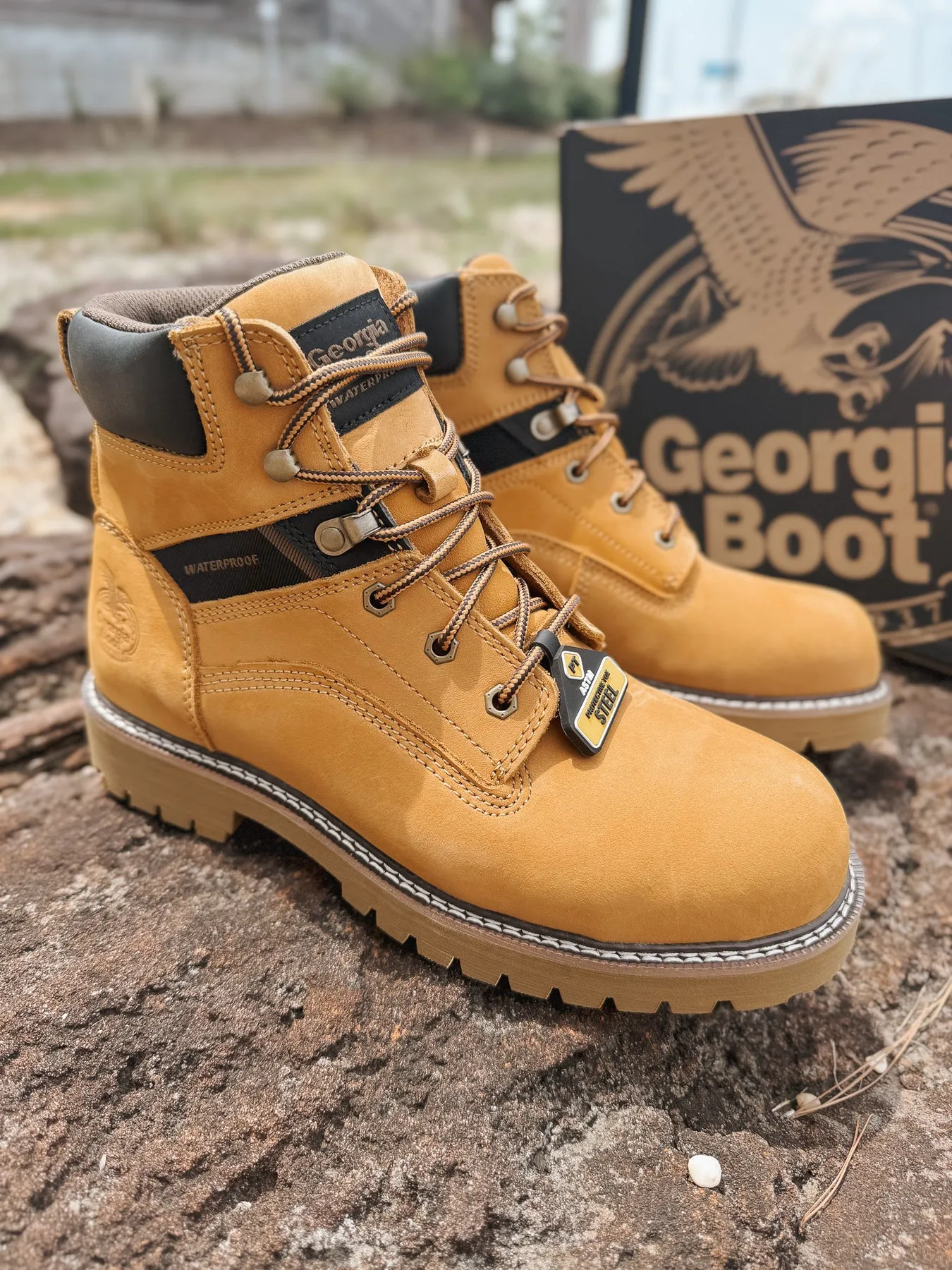 MEN'S GEORGIA BOOT CORE 37 STEEL TOE WATERPROOF WORK BOOT