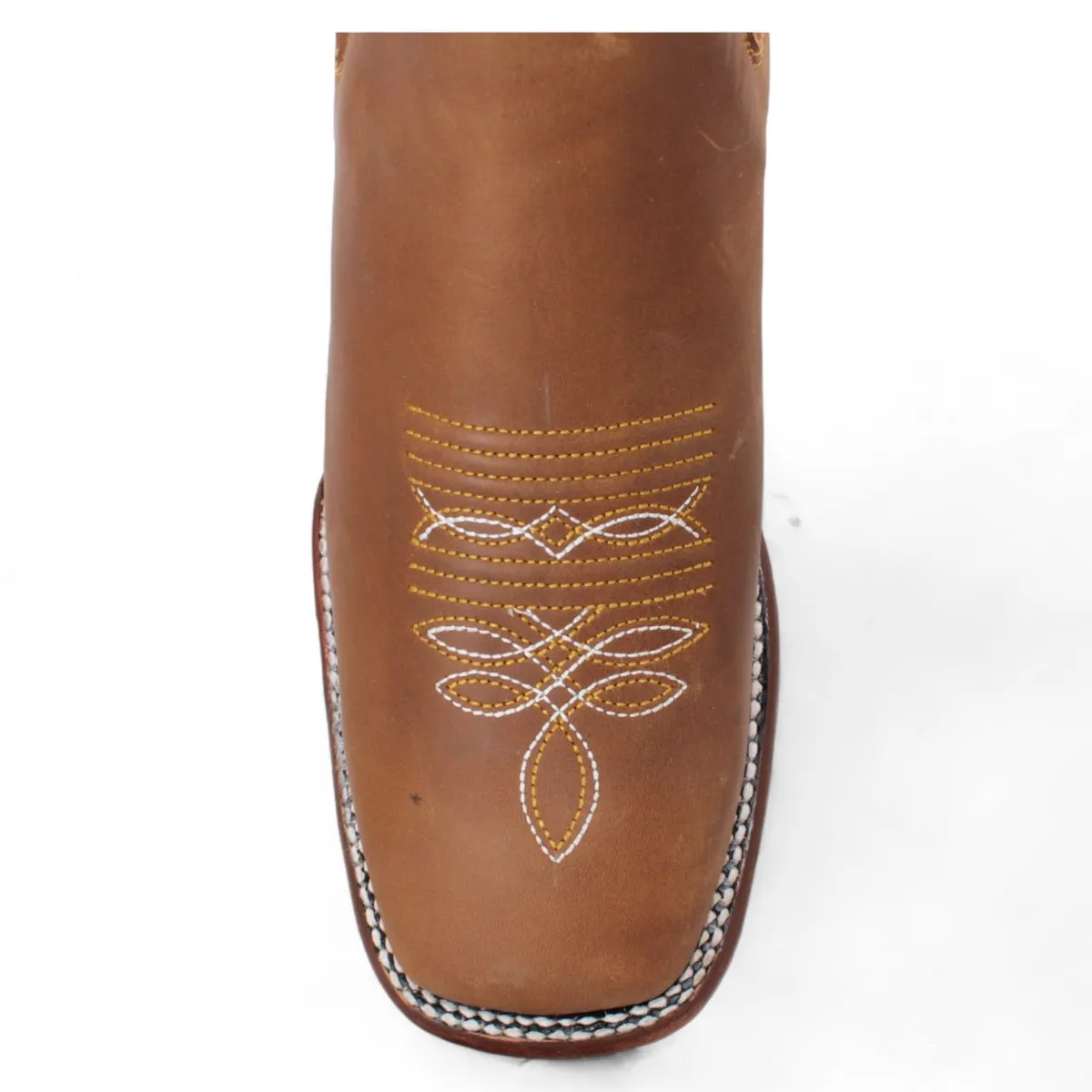 MEN'S SQUARE TOE ANKLE BOOTS  BROWN
