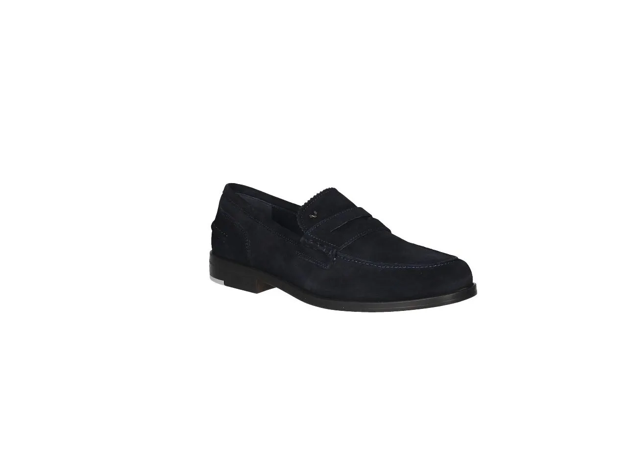 Mocasin Ante Azul Antifaz Doble Suela