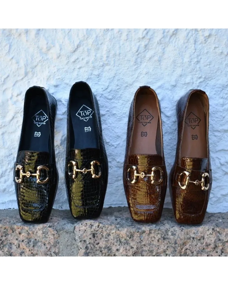 Mocasín de piel COCO TOP3SHOES 22758 MARRON