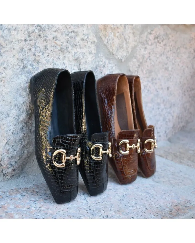 Mocasín de piel COCO TOP3SHOES 22758 MARRON