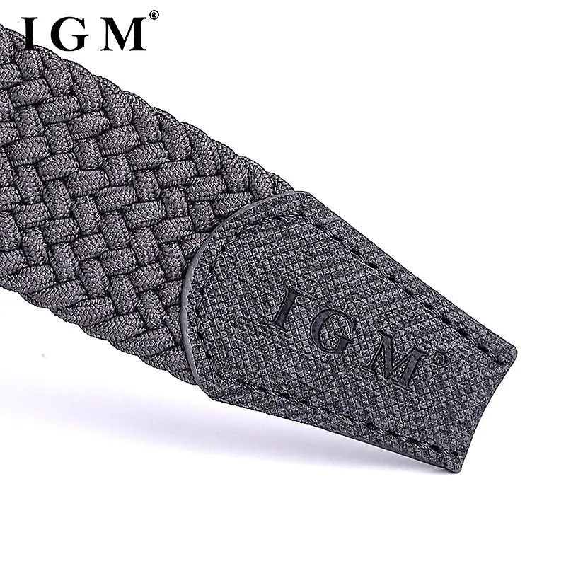 Moda Hombres Cinturón de hebilla de aguja Pantalones de lona Vaqueros Mezclilla elástica Hombres Cinturón trenzadoCinturones