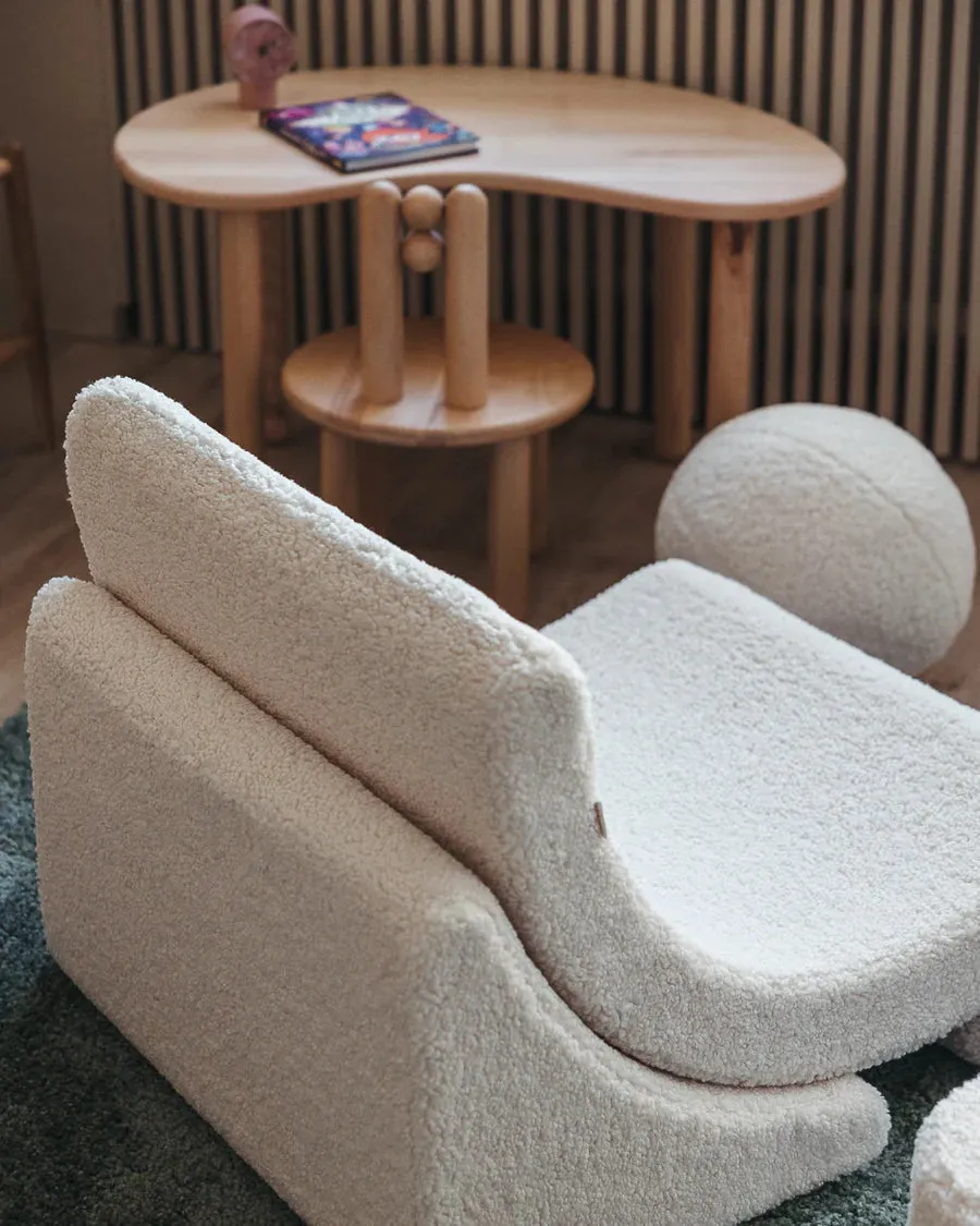 MOON CHAIR  TEDDY  CREAM WHITE