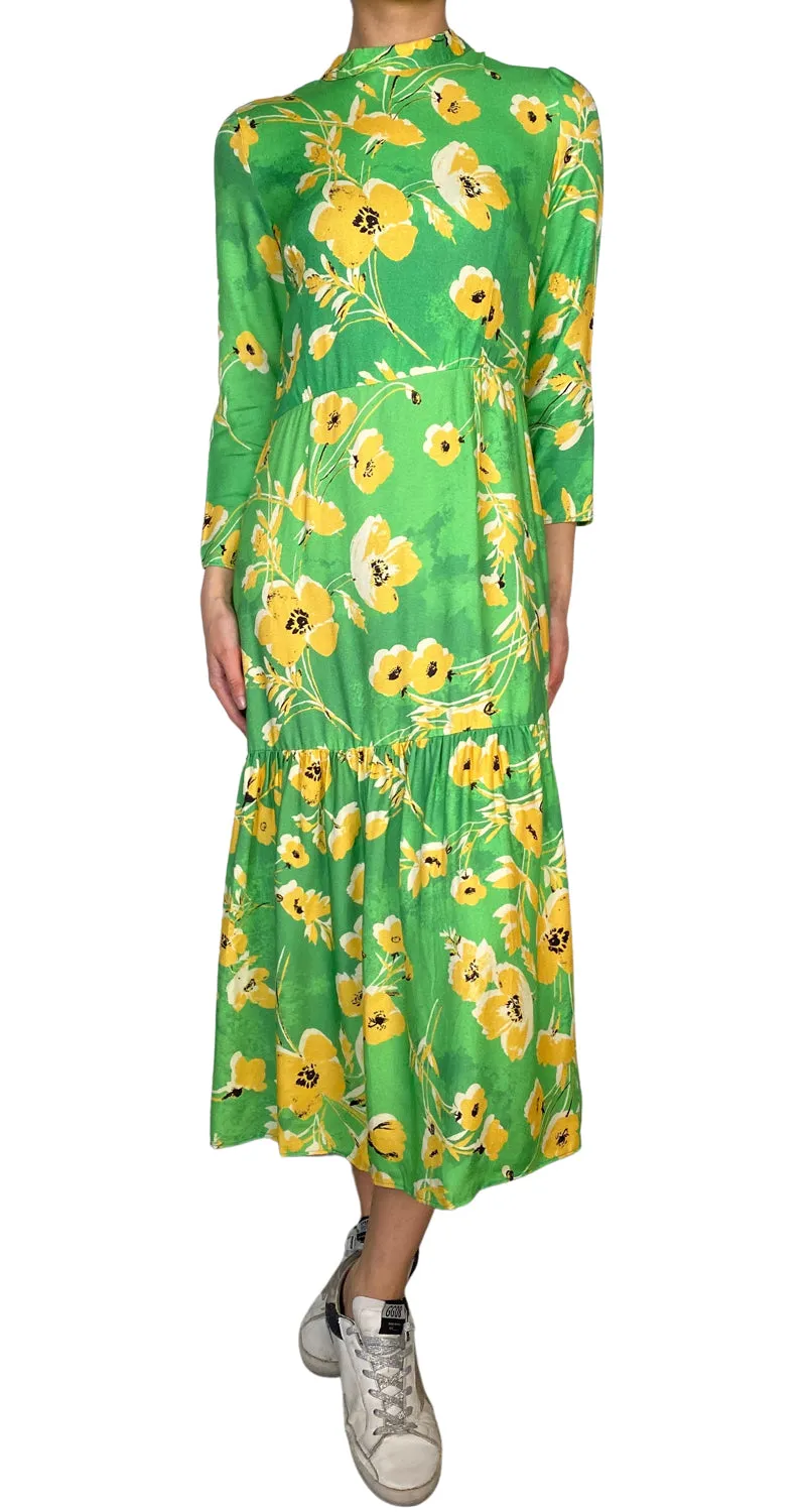 NEVER FULLY DRESSED Vestido Green Daisy