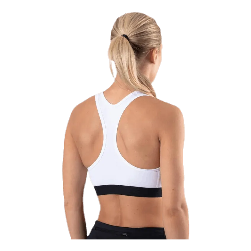NIKE DRIFIT SWOOSH WOMEN'S MEDIUMSUPPORT NONPADDED SPORTS BRA WHITE/BLACK/BLACK
