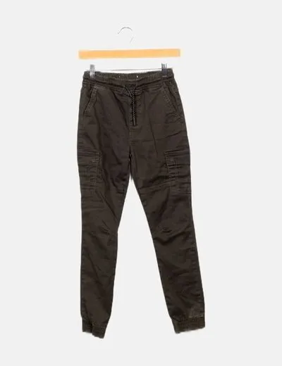 NoName Pantalón verde cargo