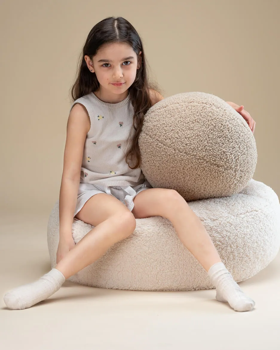 OTTOMAN  TEDDY  CREAM WHITE