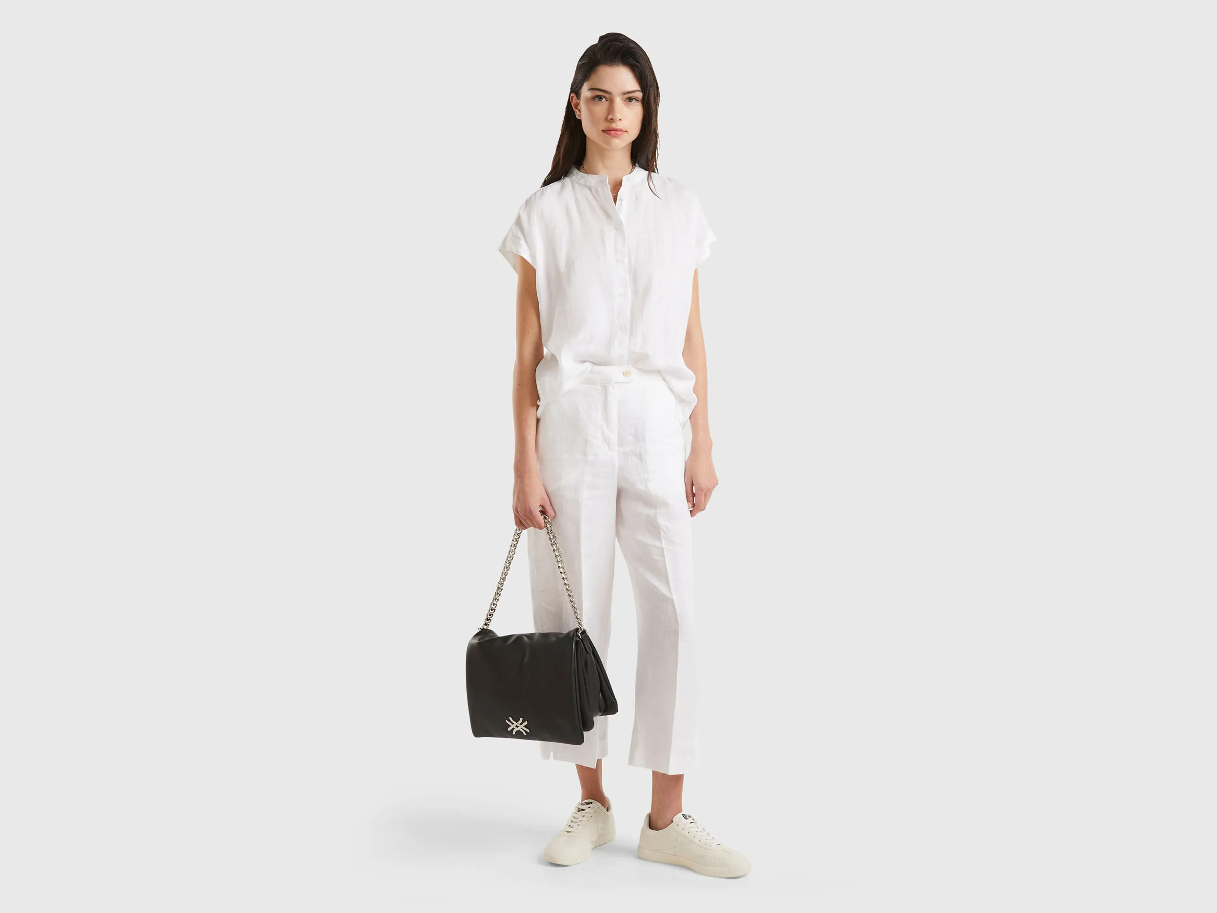 Pantalón corto de lino puro