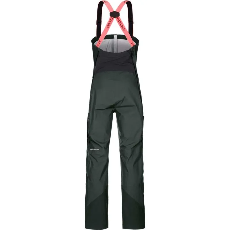 Pantalones hardshell de mujer Ortovox 3L DEEP SHELL BIB PANTS W (Green Pine)