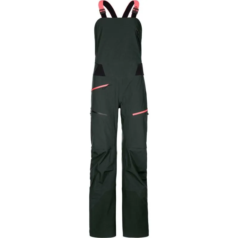 Pantalones hardshell de mujer Ortovox 3L DEEP SHELL BIB PANTS W (Green Pine)