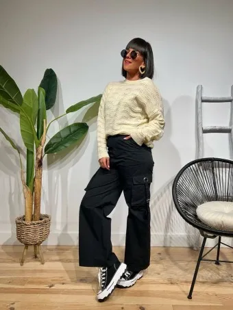 Pantalón Cargo Trabillas SLOKE Negro