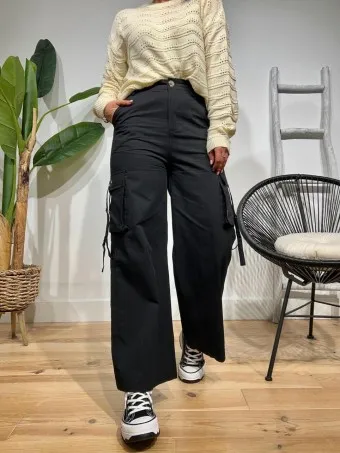 Pantalón Cargo Trabillas SLOKE Negro