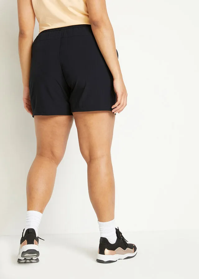 Pantalón corto funcional con bolsillos Negro