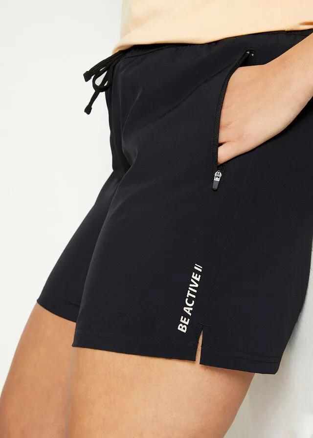 Pantalón corto funcional con bolsillos Negro