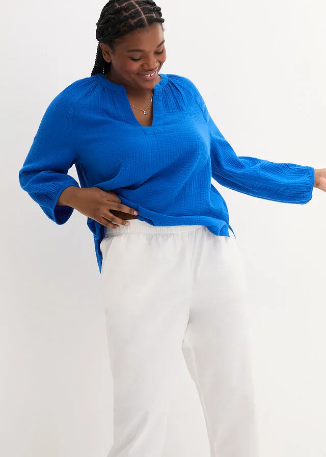Pantalón de lino Negro