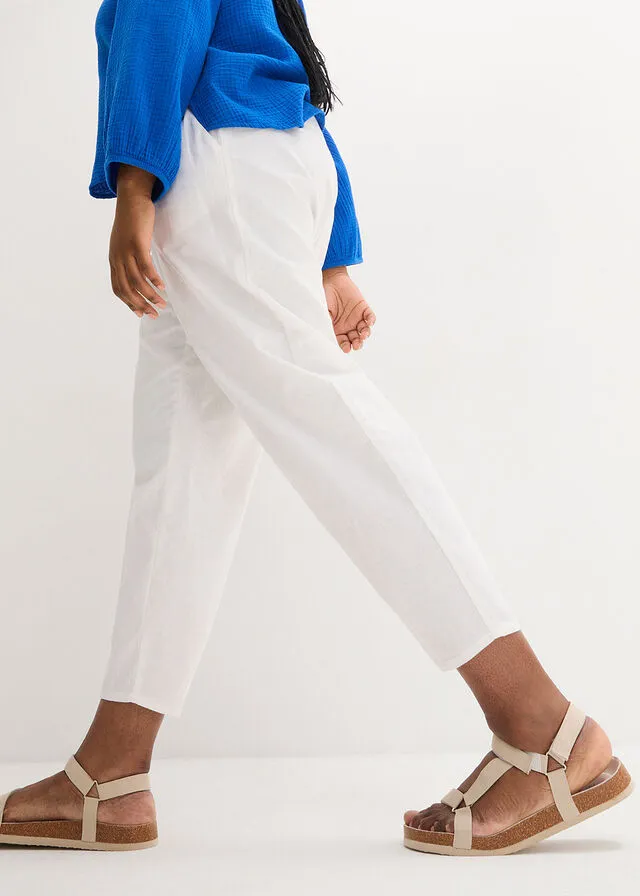 Pantalón de lino Negro