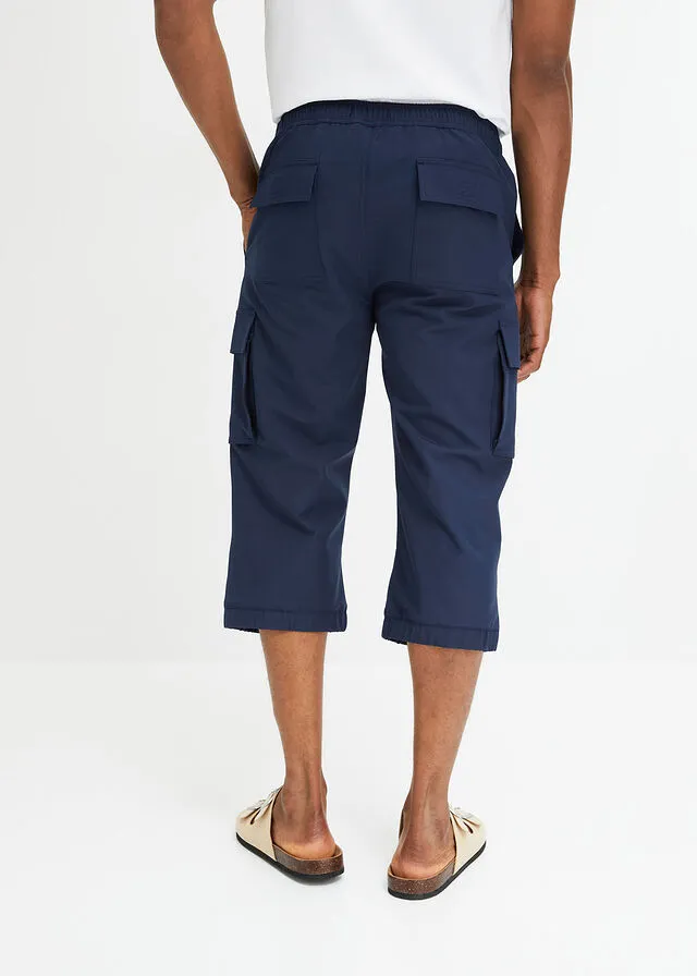 Pantalón funcional capri con corte normal Azul marino