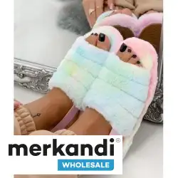 Pantuflas de pelo al por mayor. Colores Surtidos . Pack Mayorista