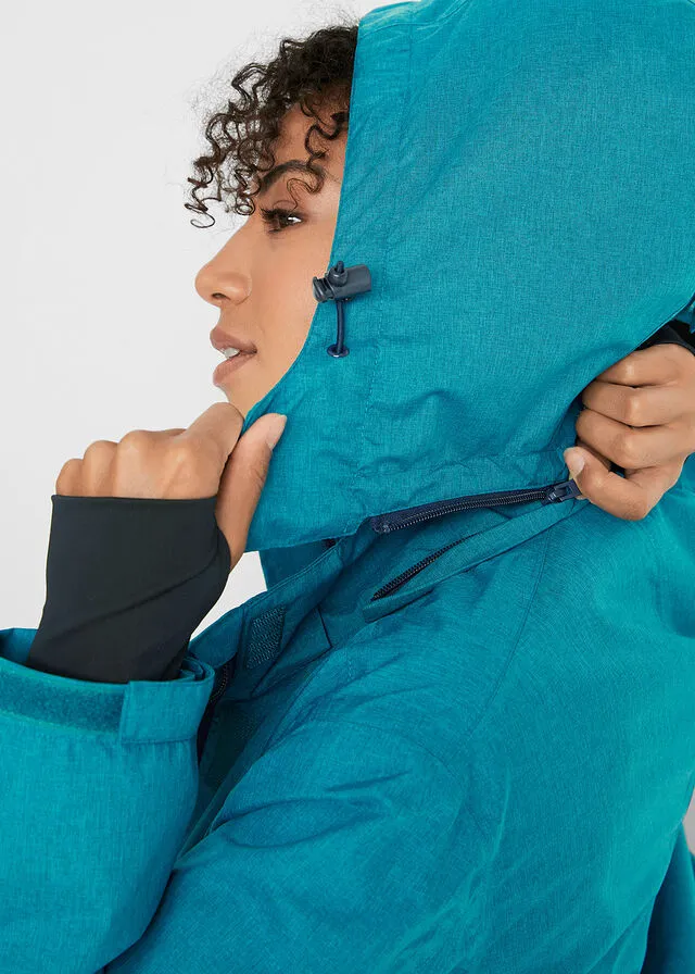 Parka funcional Turquesa jaspeado