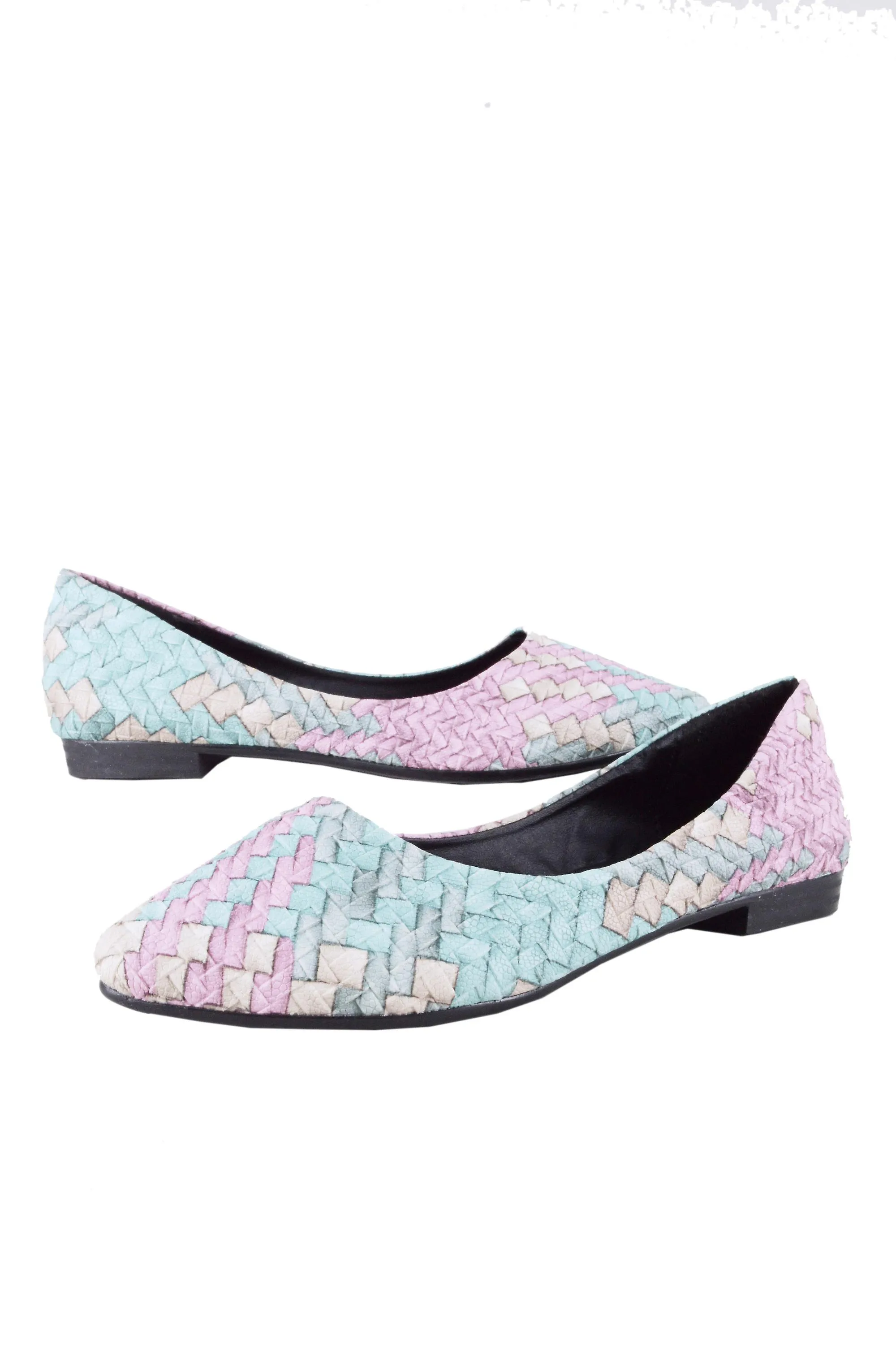 Pastel de Lovemystyle bombas de bailarina con textura de tejido