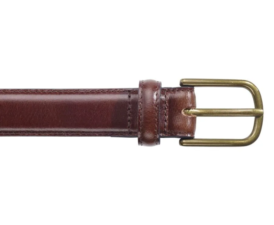 PATINA CHOCOLATE LEATHER BELT FOR MEN  SOUTHGATE
