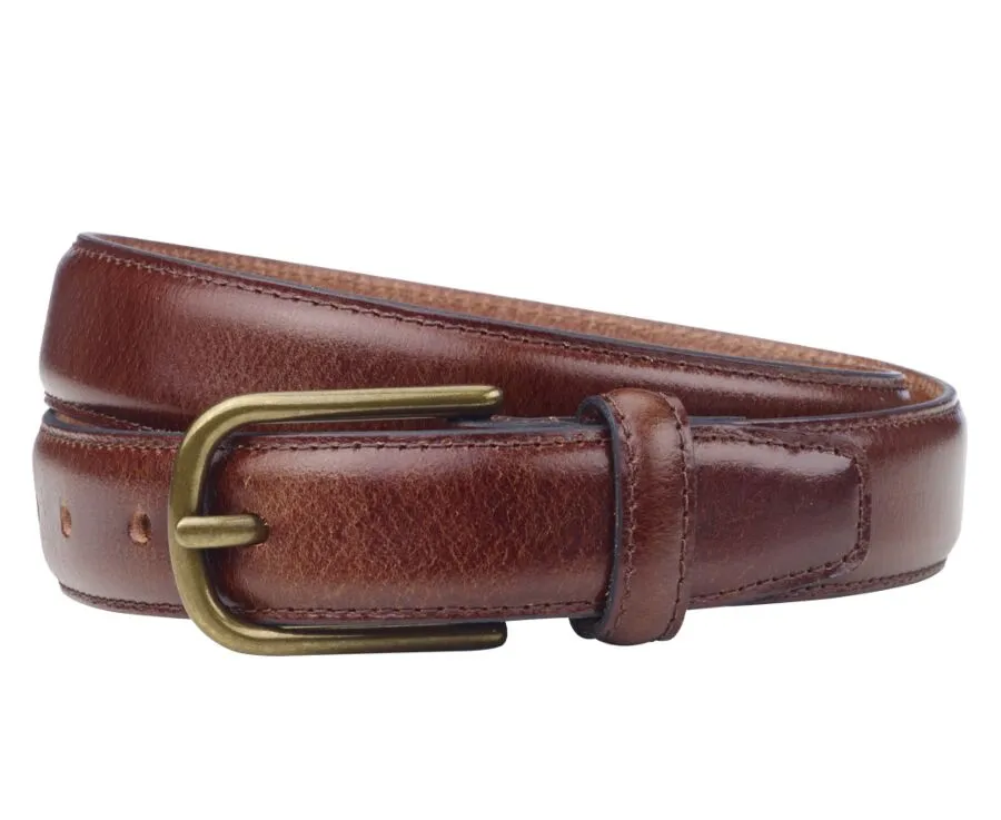 PATINA CHOCOLATE LEATHER BELT FOR MEN  SOUTHGATE