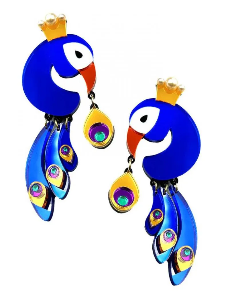 PENDIENTES ORIGINALES DE DISEÑO,MODELO: MAJESTUOSO PAVO REAL