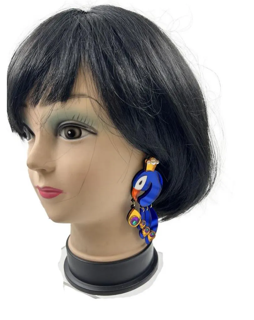 PENDIENTES ORIGINALES DE DISEÑO,MODELO: MAJESTUOSO PAVO REAL