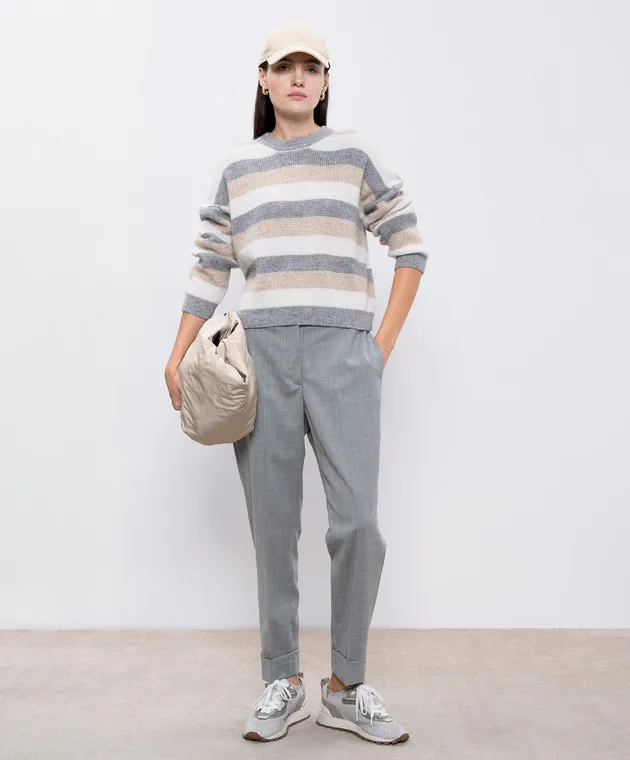 Peserico Sweater with wool, silk and cashmere with lurex