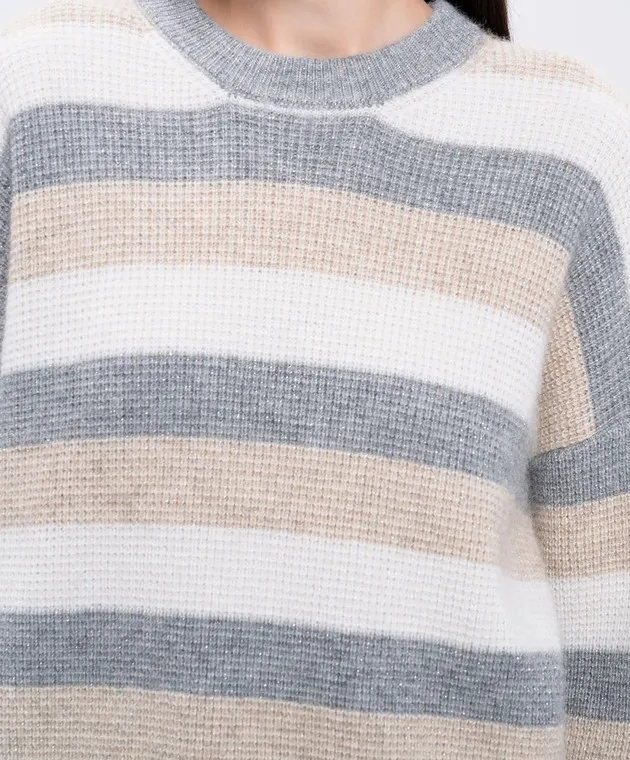 Peserico Sweater with wool, silk and cashmere with lurex
