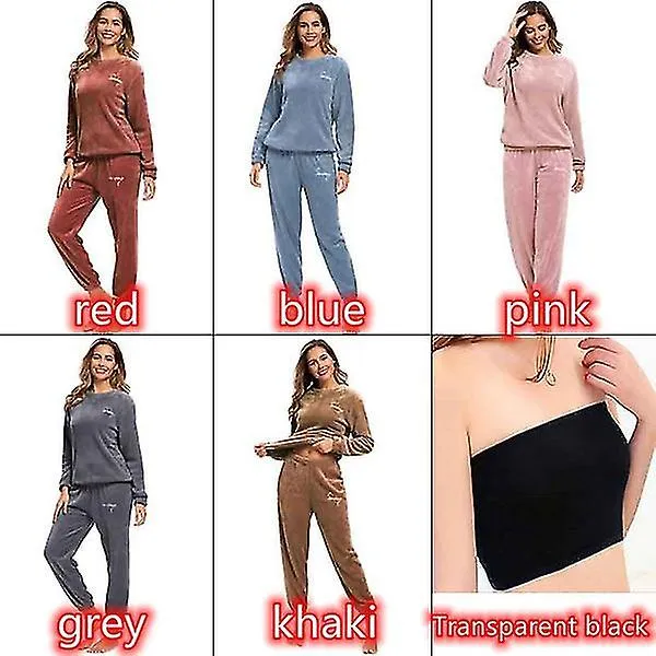 PIJAMA CáLIDO DE INVIERNO MáS PANTALONES DE LANA DE CUELLO REDONDO PIJAMA SUAVE SETXINHAN