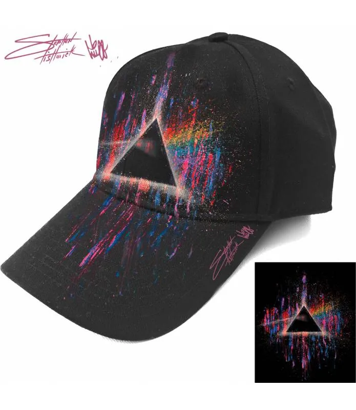 Pink Floyd Gorra Negra Diseño Serigrafiado Black Cap Pink Splatter GDAPFCAP01B