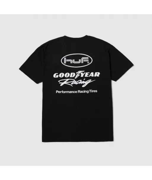 Polera HUF x GOODYEAR Final Lap Negra