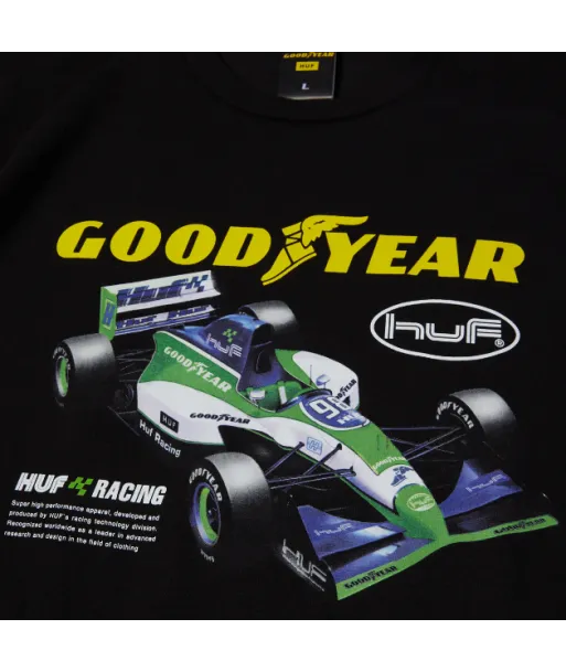Polera HUF x GOODYEAR Final Lap Negra