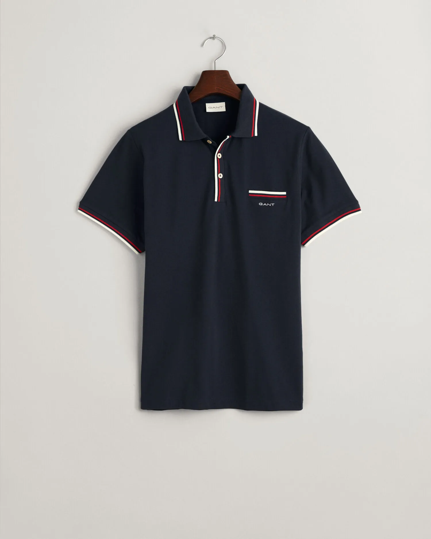 Polo de piqué con ribete en dos colores