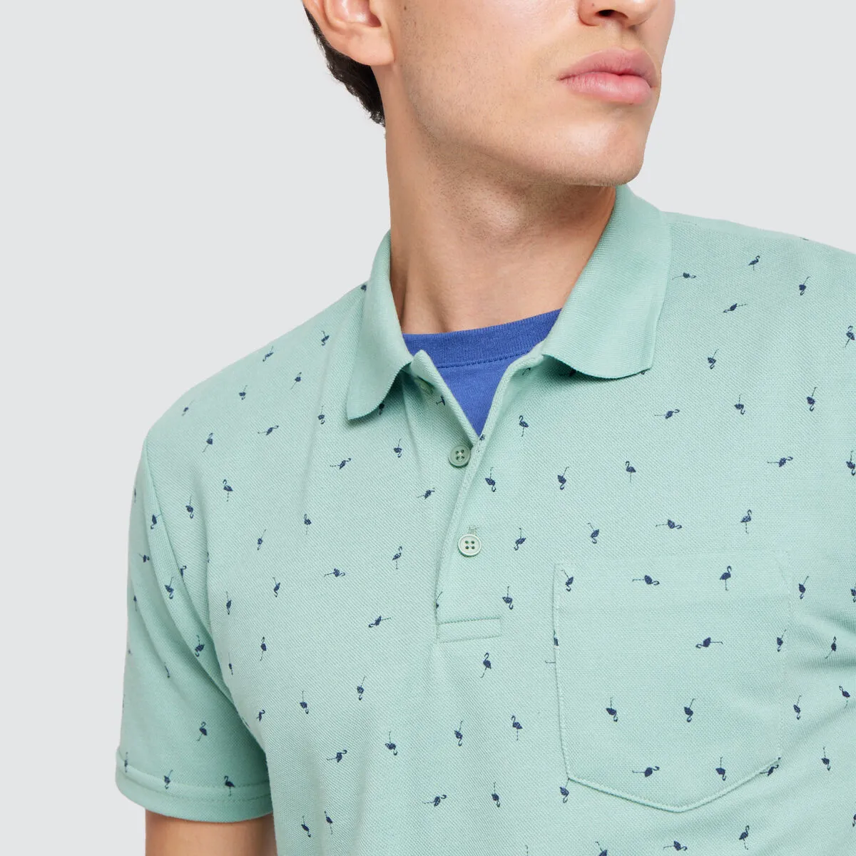 Polo Para Hombre Mini Flamencos
